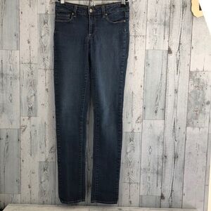 Paige Peg Skinny Deep Indigo Mid Rise Jeans 27